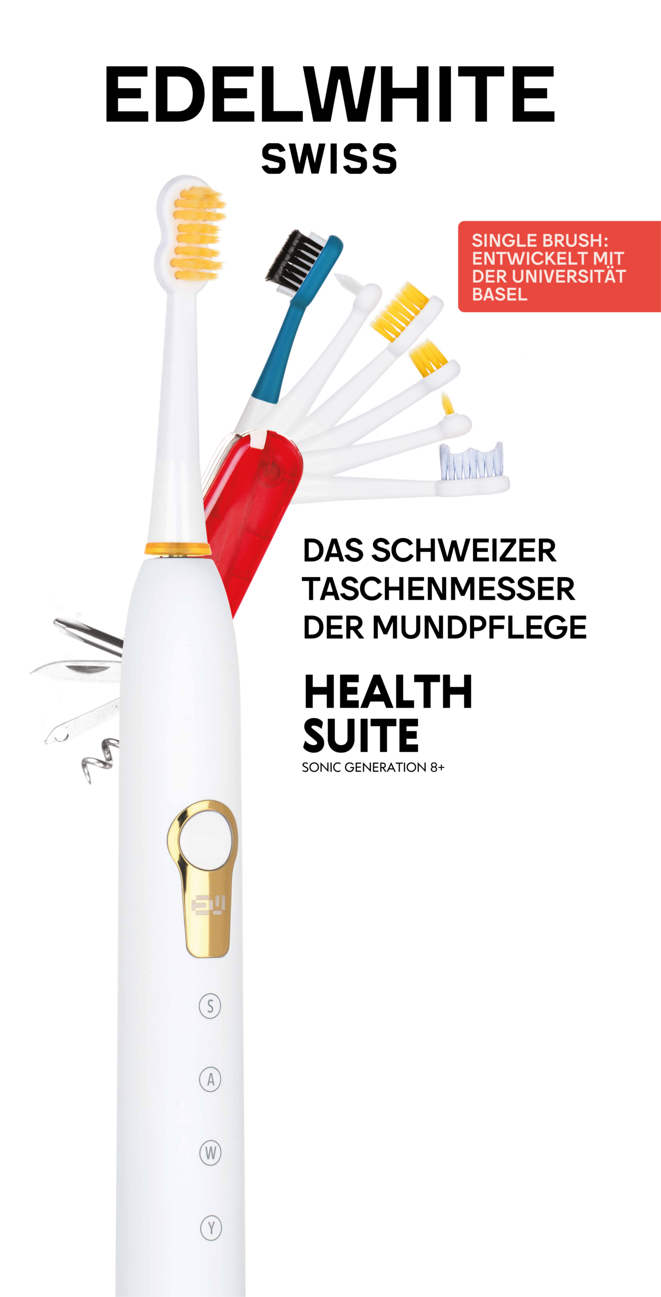 Sonic Health Suite Schweizer Sackbesser der Mundpflege